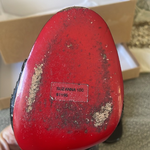 CHRISTAIN LOUBOUTIN Suzanna 100 Snakeskin Pumps grey black 36 $1200 - Picture 4 of 10